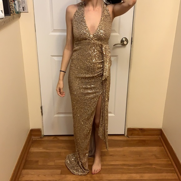 Gold Sequin Gown - Picture 3 of 6
